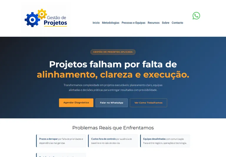 Gestaodeprojetos.eu homepage