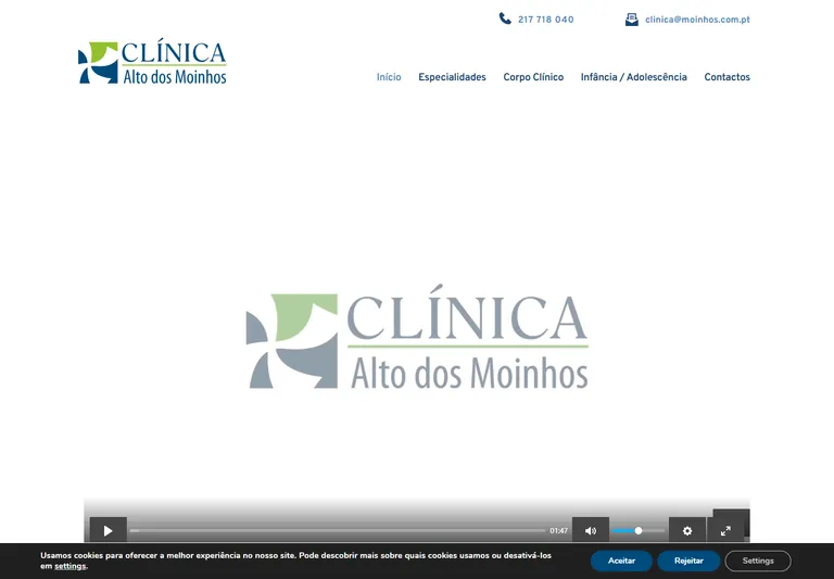 Clínica Alto dos Moinhos homepage