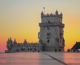 gray concrete castle during sunset