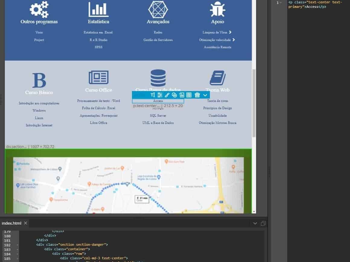 Páginas em HTML